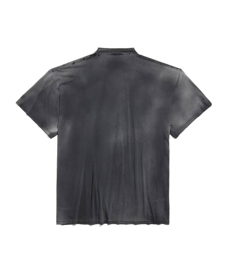 BALENCIAGA MEN'S NOT BEEN DONE T-SHIRT OVERSIZED IN BLACK