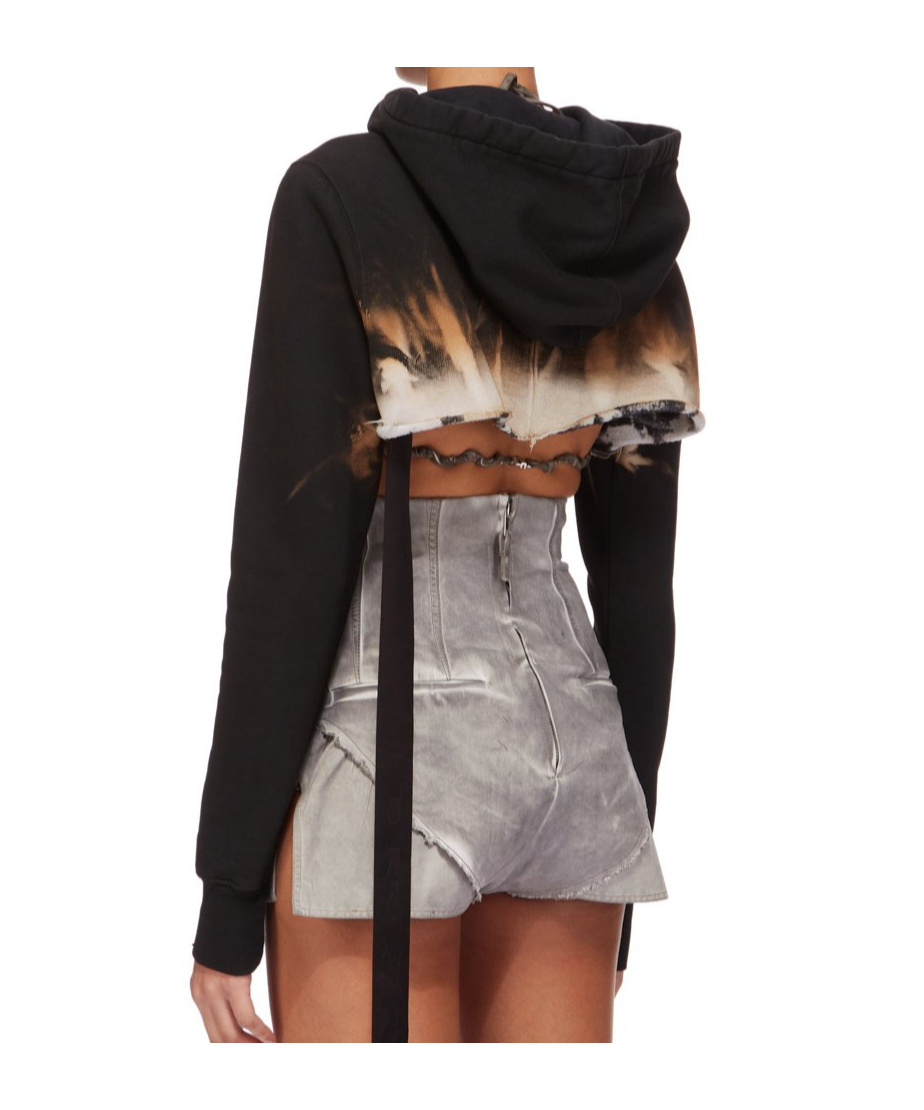 Rick Owens Drkshdw Hooded Sweater In Black