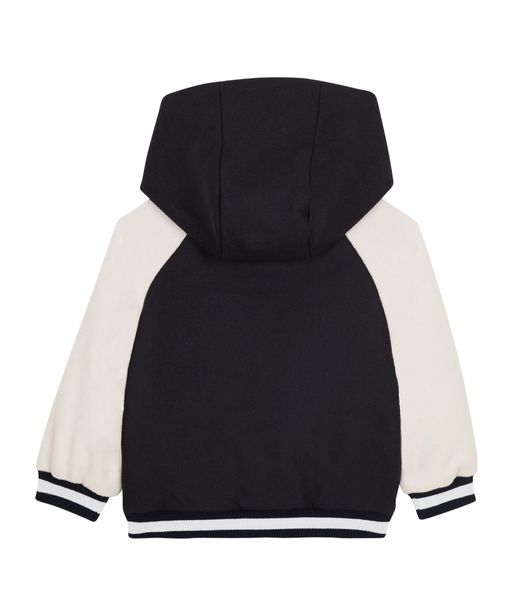 Balmain Two-tone Hooded Jacket In Black