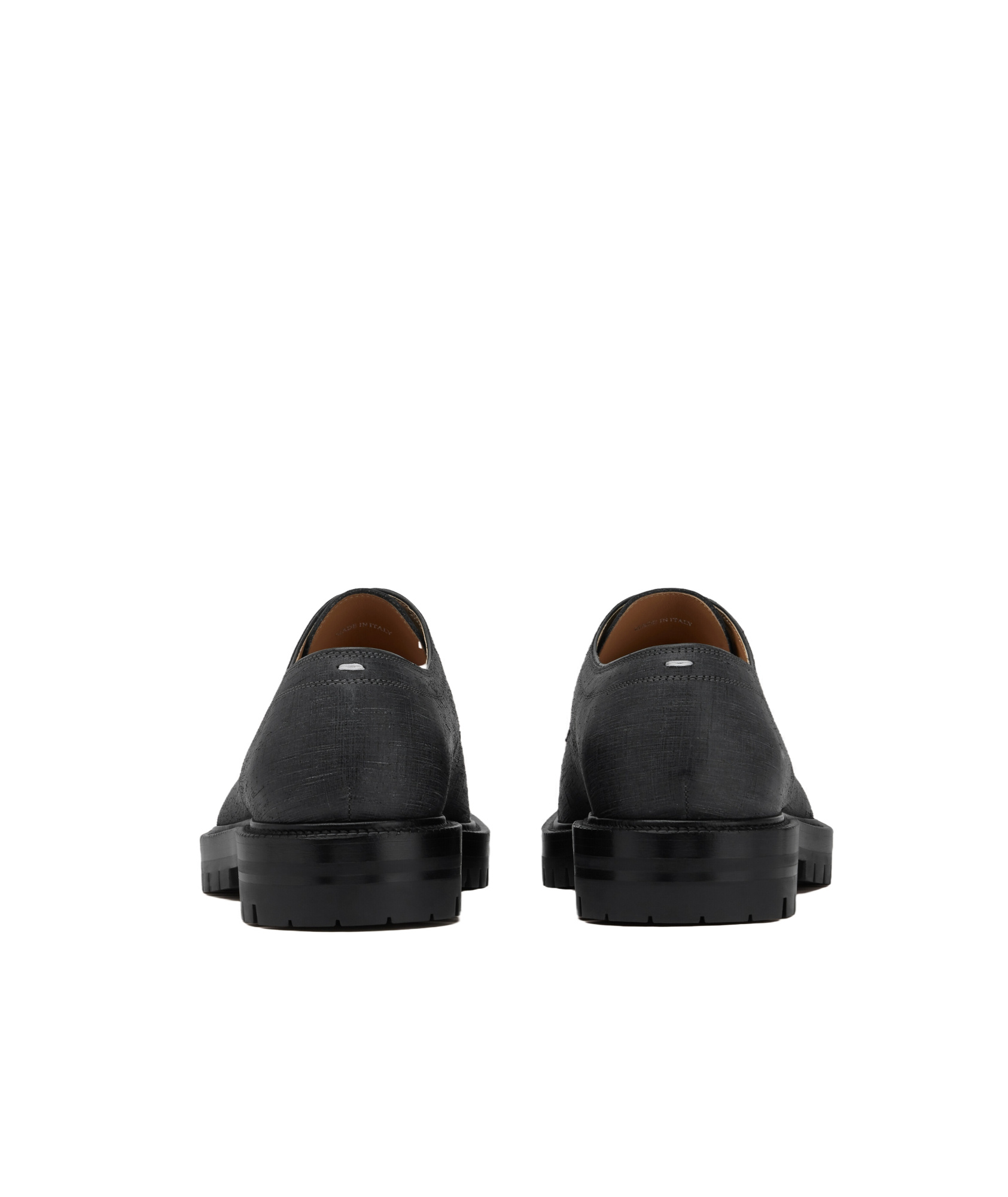 Maison Margiela Tabi Laced Shoes In Black