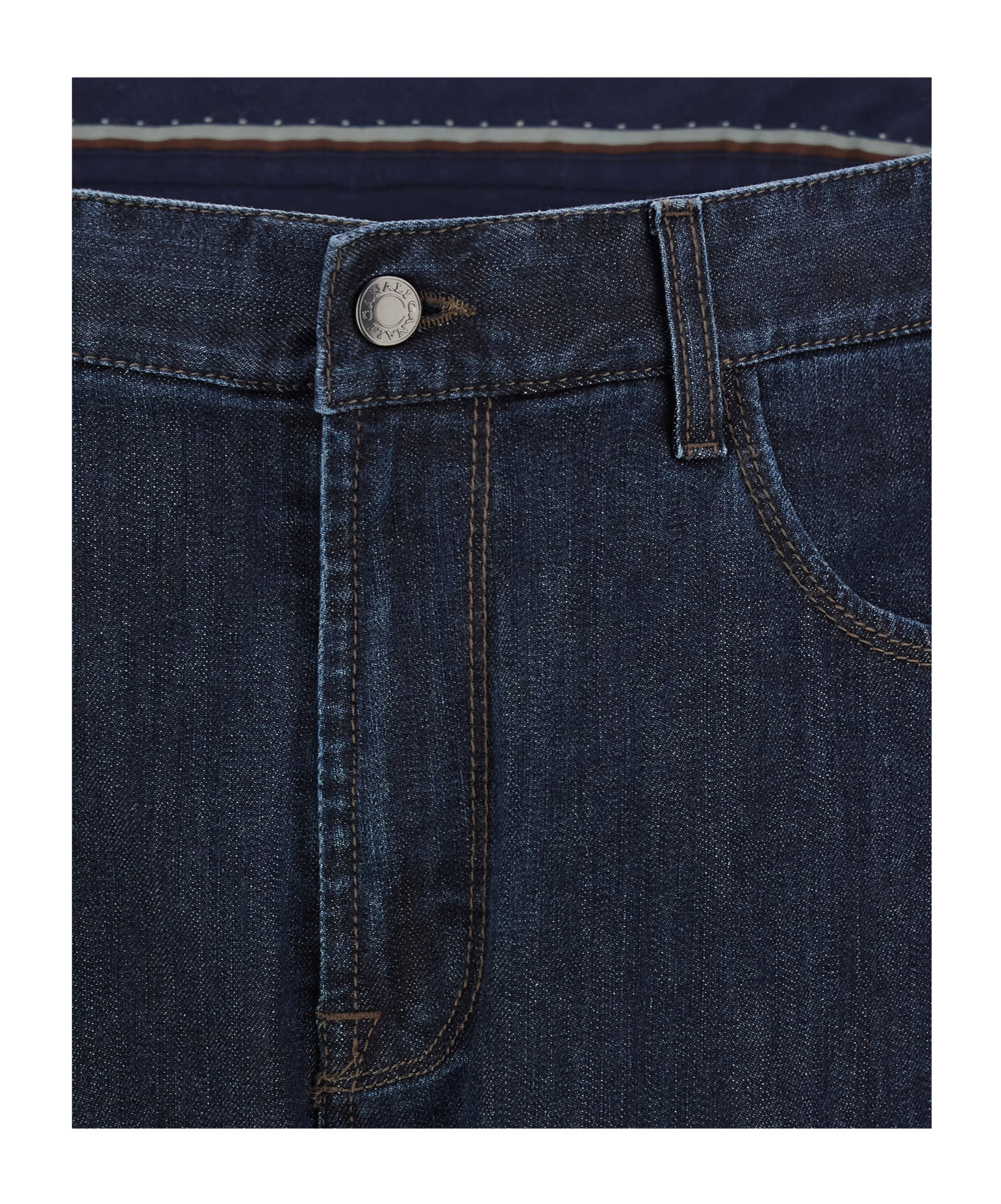 Canali Jeans With Belt Loops In Blue