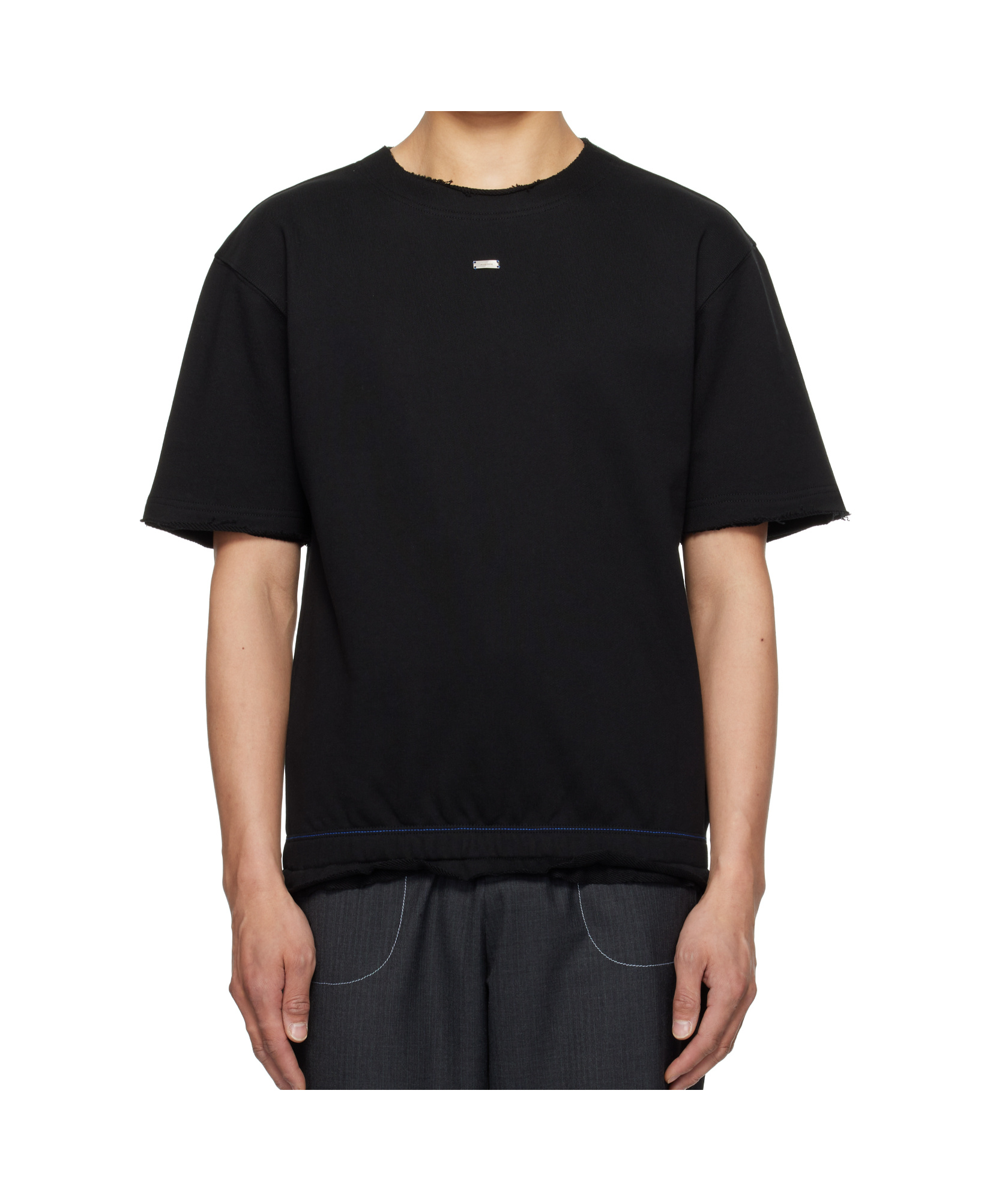 Ader Error Half Sleeve Sweatshirt In Black
