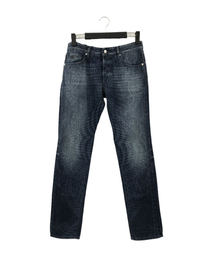 JUST CAVALLI FADED DETAILS DENIM TROUSERS