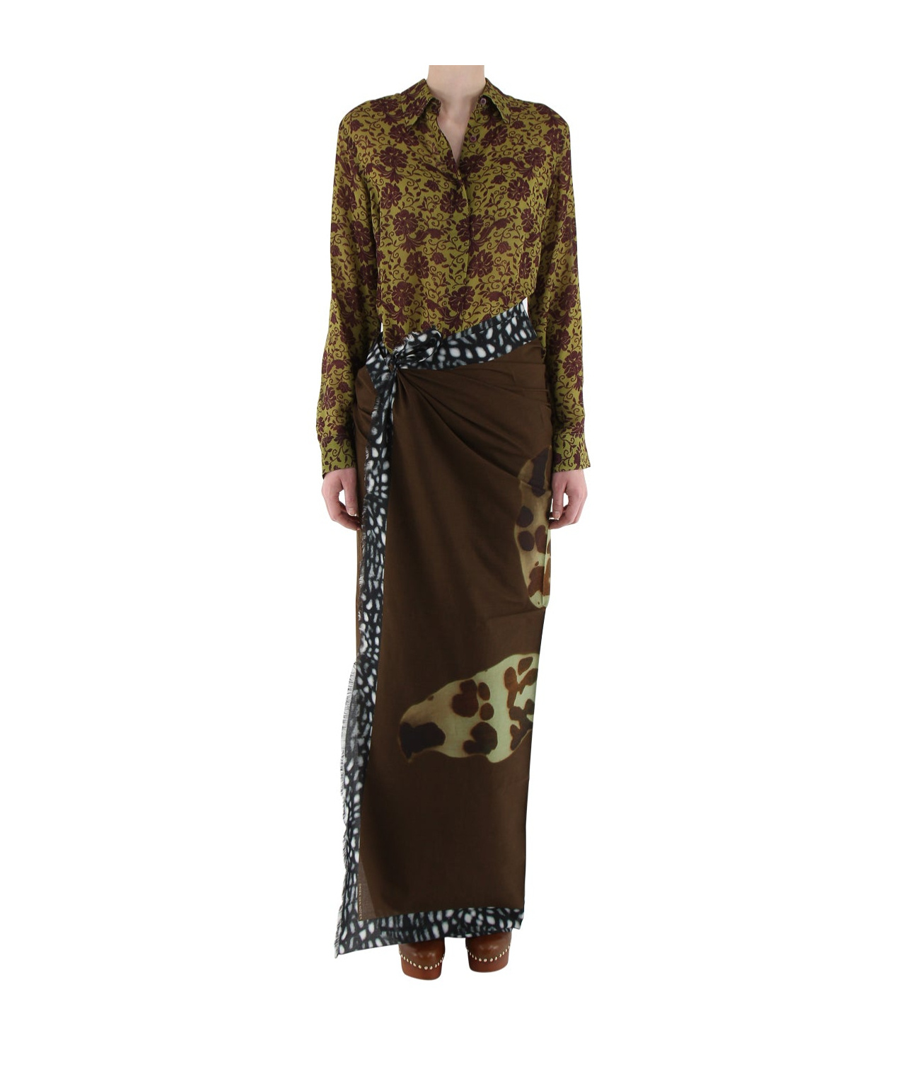 DRIES VAN NOTEN DRIES VAN NOTEN LEOPARD PRINTED SCARF