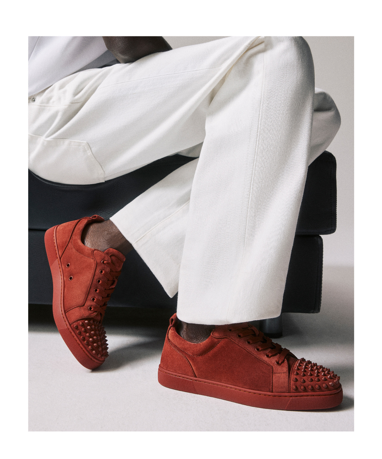 Christian Louboutin Round Head Low-cut Casual Shoes In Red
