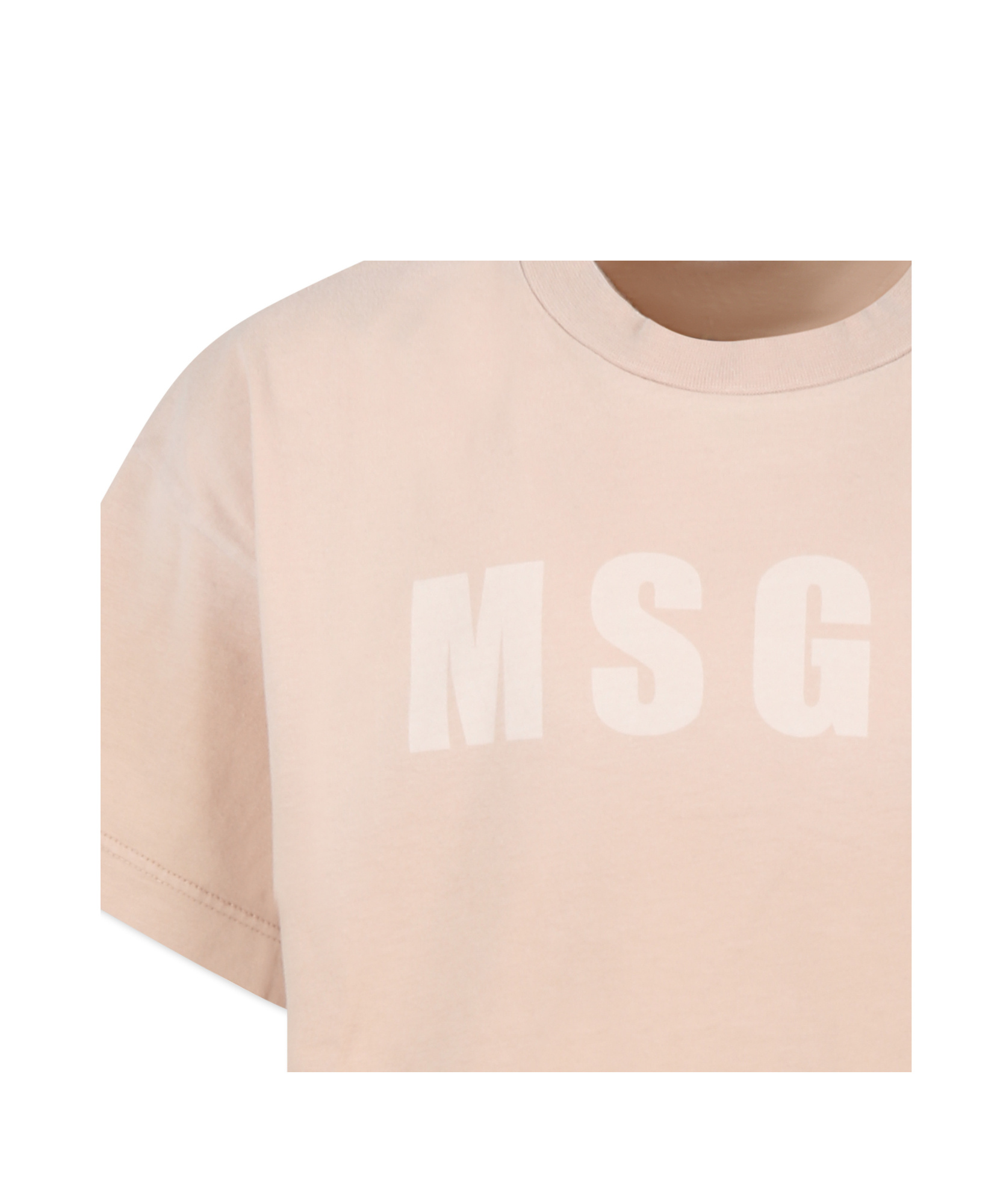 Msgm Short-sleeved T-shirt In Nude