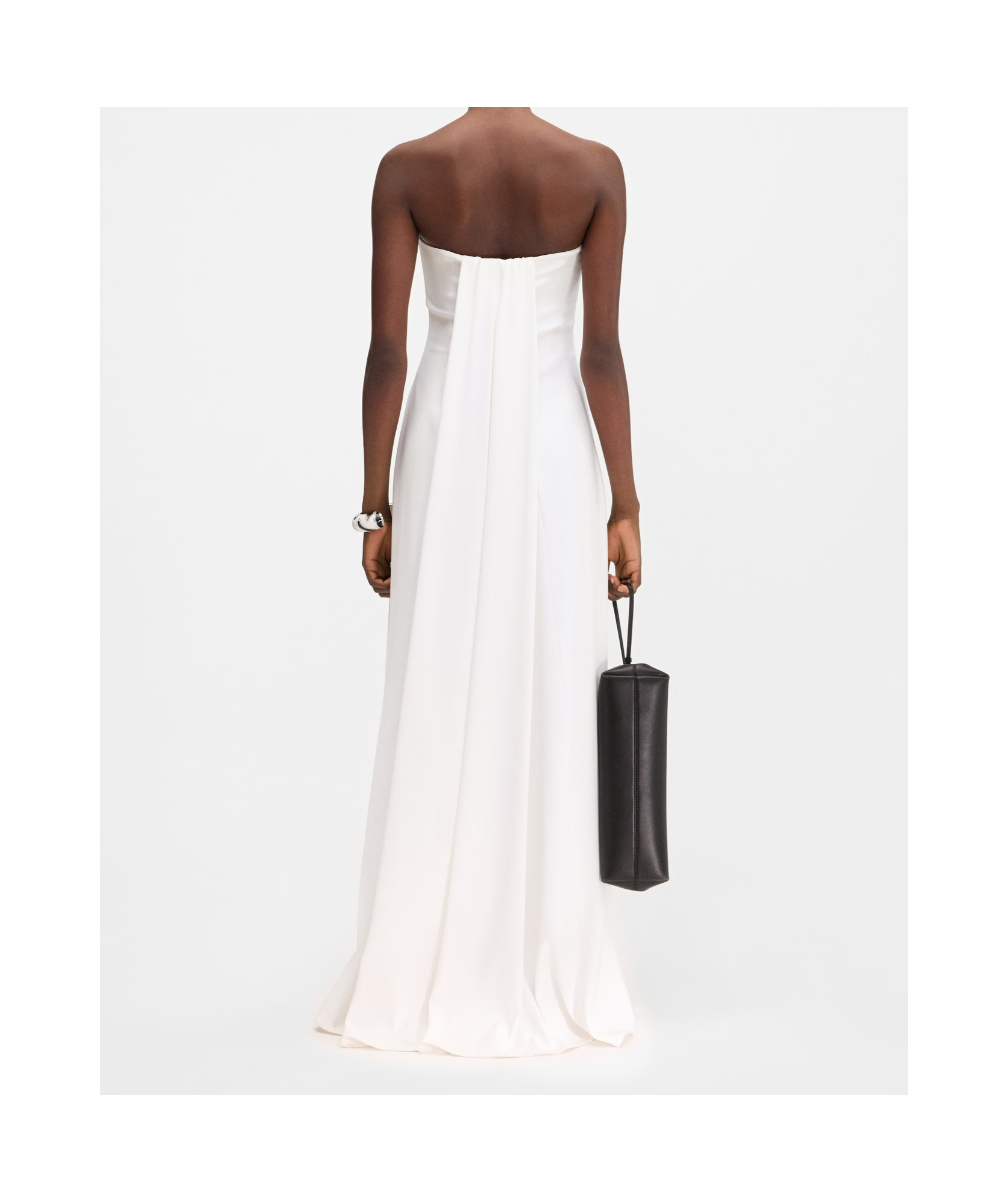 Jacquemus Strapless Maxi Dress In White