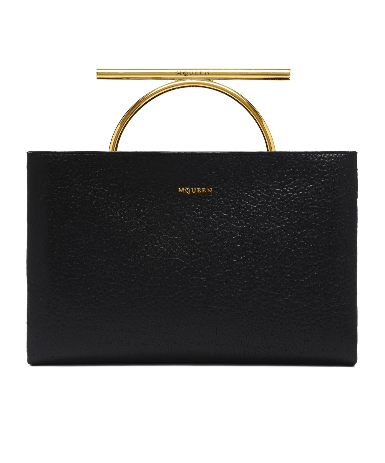 Alexander Mcqueen Handbag With Metal Handle In Black