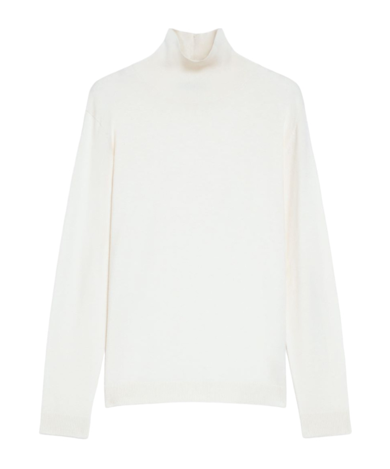 Weekend Max Mara Wool Turtleneck Sweater In White