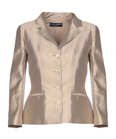 Dolce & Gabbana Minimalist Blazer In Nude