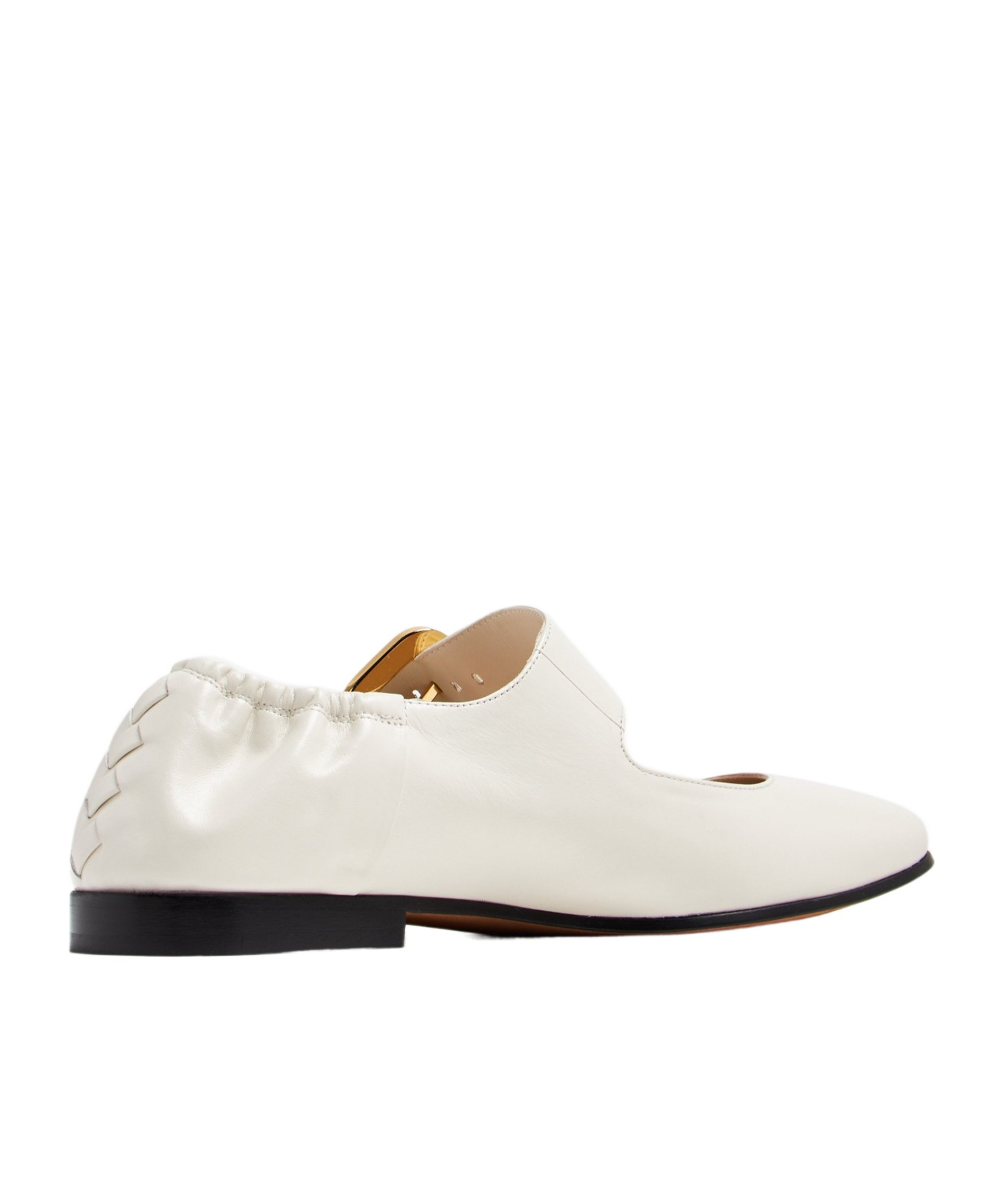 Bottega Veneta Off-white Astaire Mary-jane Ballerina Flats In White
