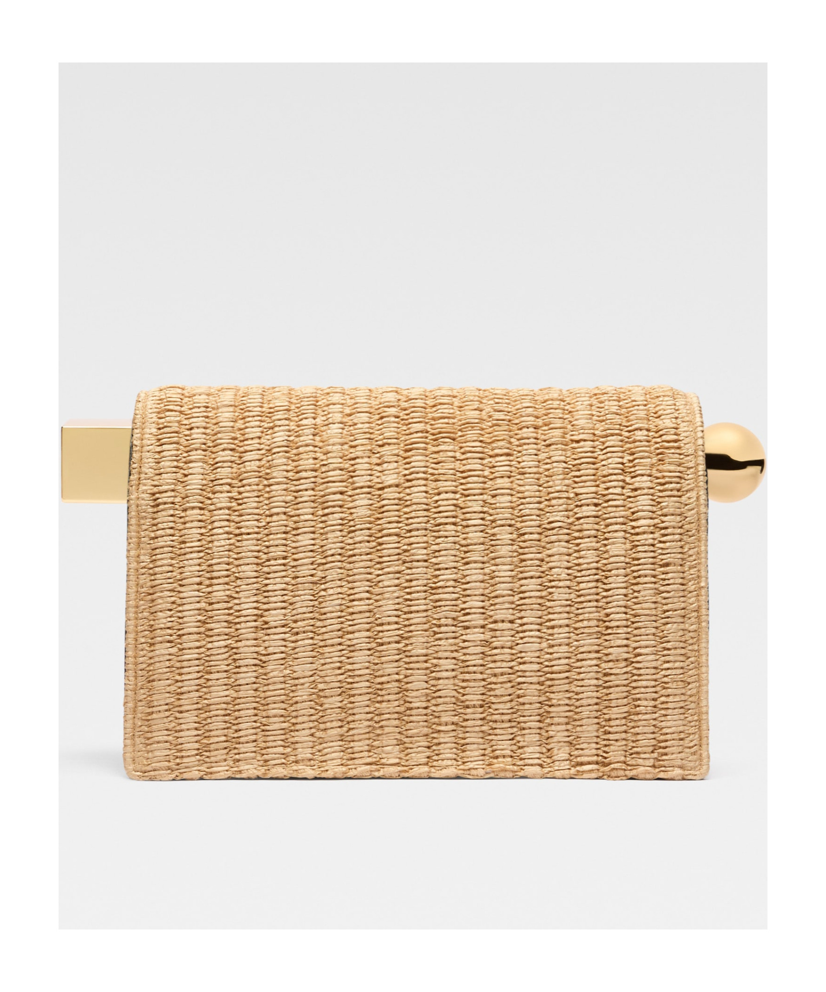 Jacquemus Woven La Pochette Clutch Bag In Nude