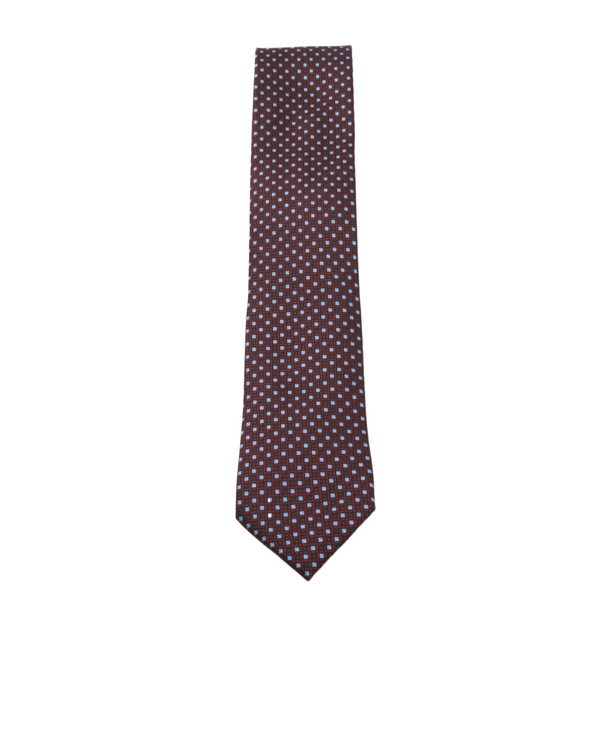 Zegna Slim Ties With Pointed Tip And Pattern In Burgundy