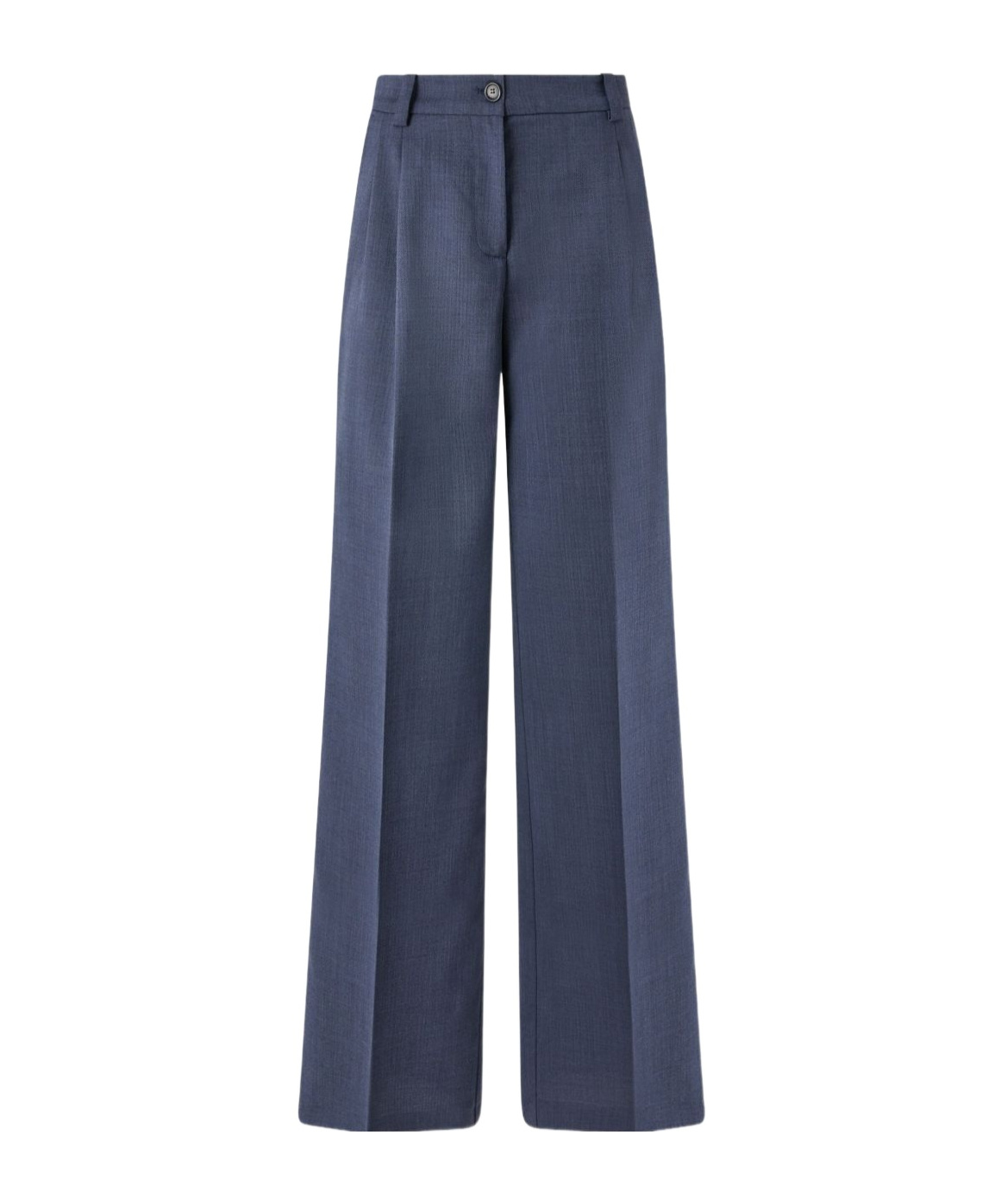 Pinko Blue Pants With Belt Loops In Wool Woman In Blue