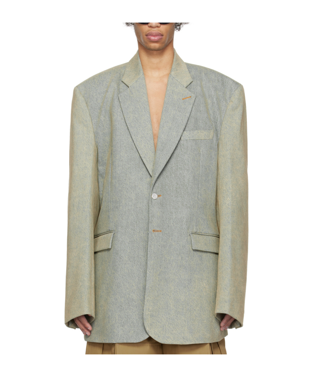Vetements Tailored Suit Coat In Gray