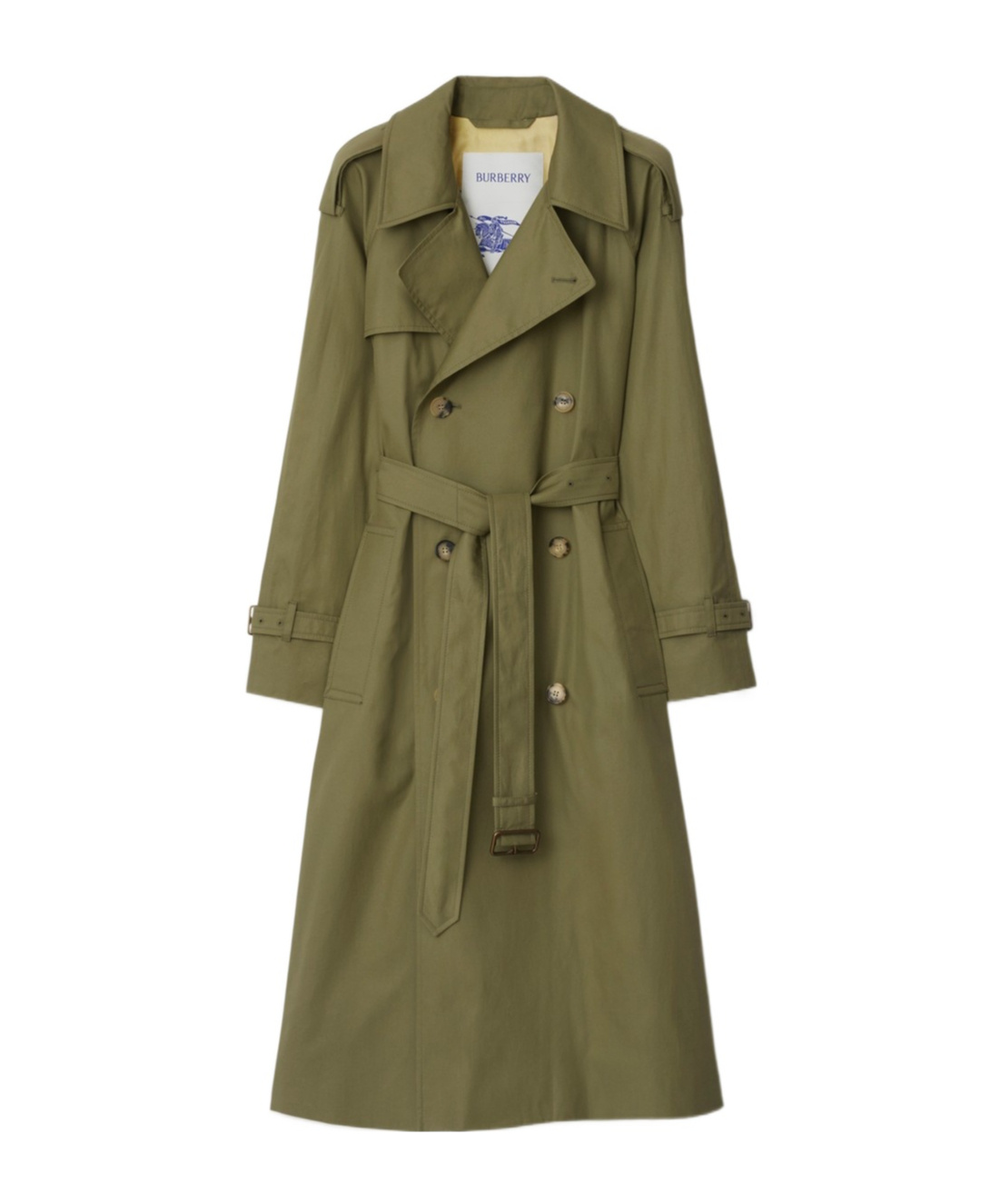 Burberry Long Highgrove Castleford Trench Coat In Green