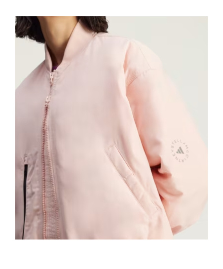 Shop Adidas By Stella Mccartney True Nature Bomber Jacket In Steam Pink