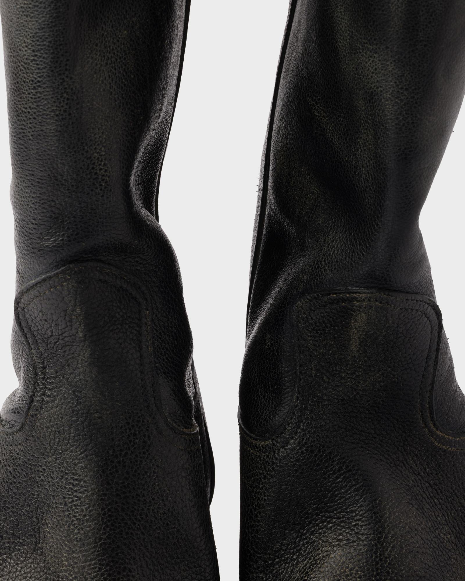 Prada Pointed Toe Boots In Black