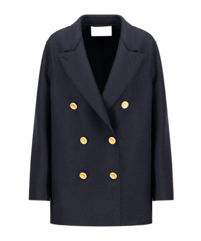 HARRIS WHARF LONDON DOUBLE-BREASTED TAILORED COAT