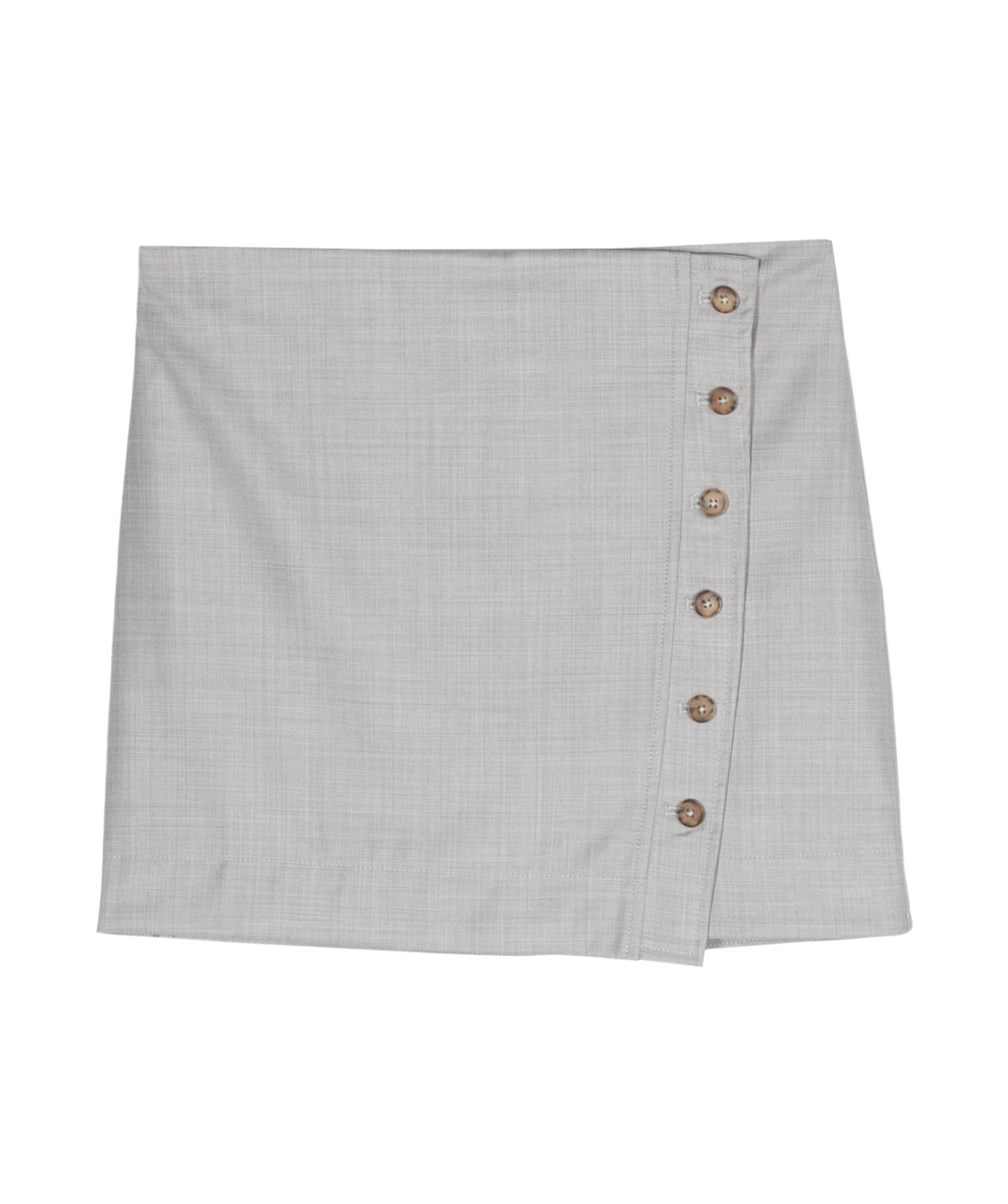 Loulou Studio Mahaz Virgin Wool Mini Skirt In Gray