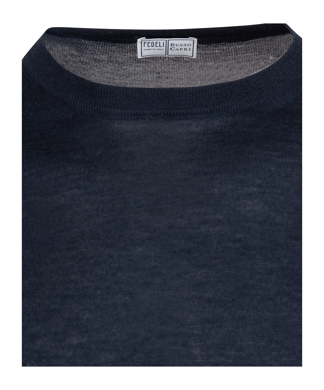 Fedeli Round-collar And Long-sleeved Sweater In Black