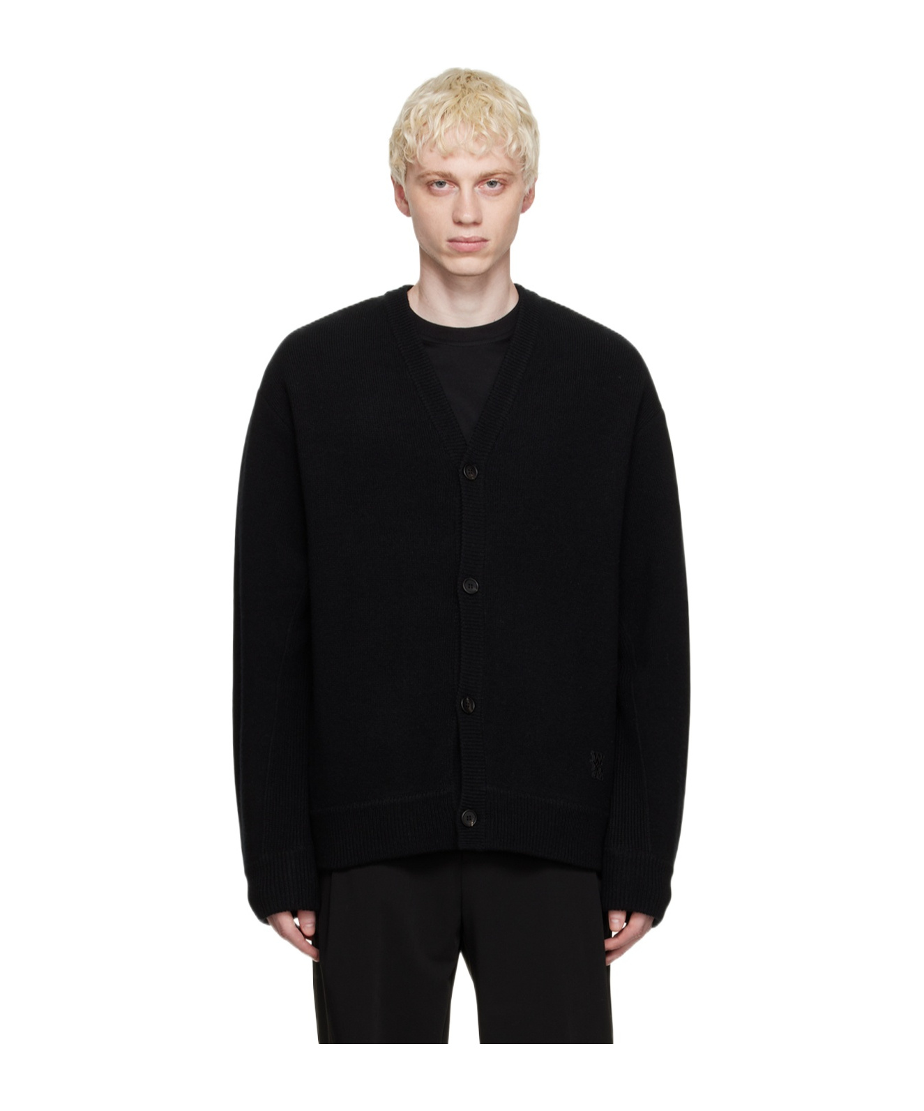 Wooyoungmi Essential Button Knitted Cardigan In Black