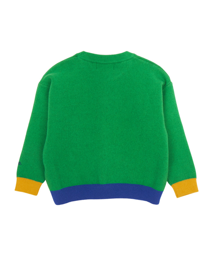 Bobo Choses Baby Green Hungry Squirrel Sweater In Green