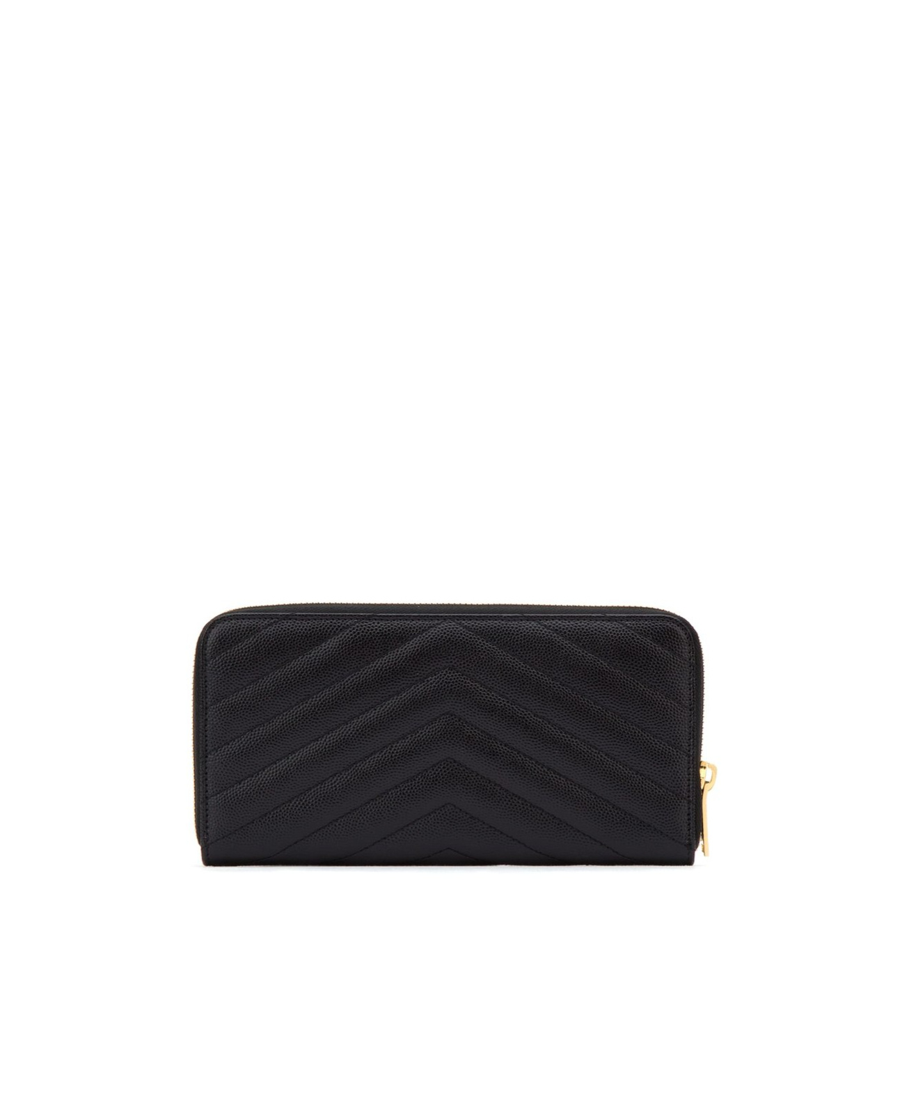Saint Laurent Cassandre Leather Continental Wallet In Black