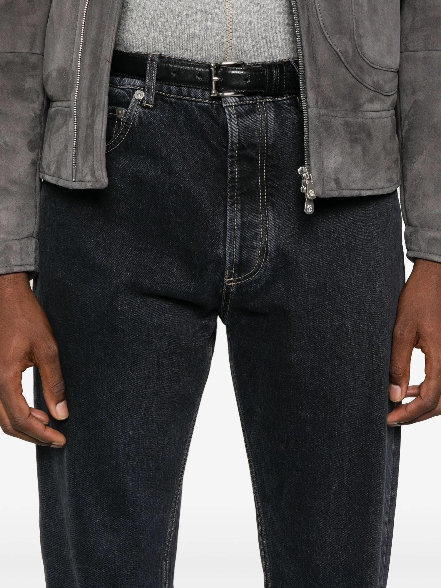 Brunello Cucinelli Five-pocket Denim Jeans With Belt Loops In Black
