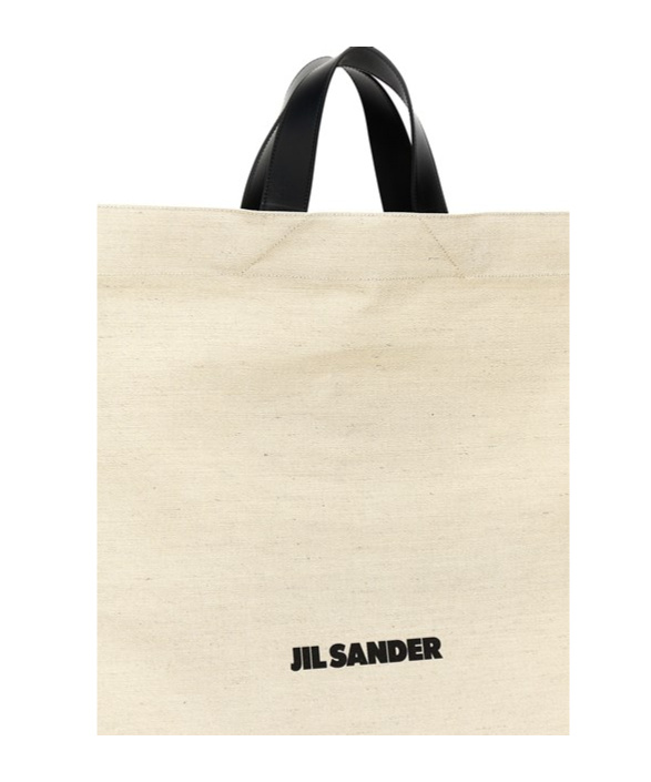 Jil Sander Square Border Tote Bag In Nude