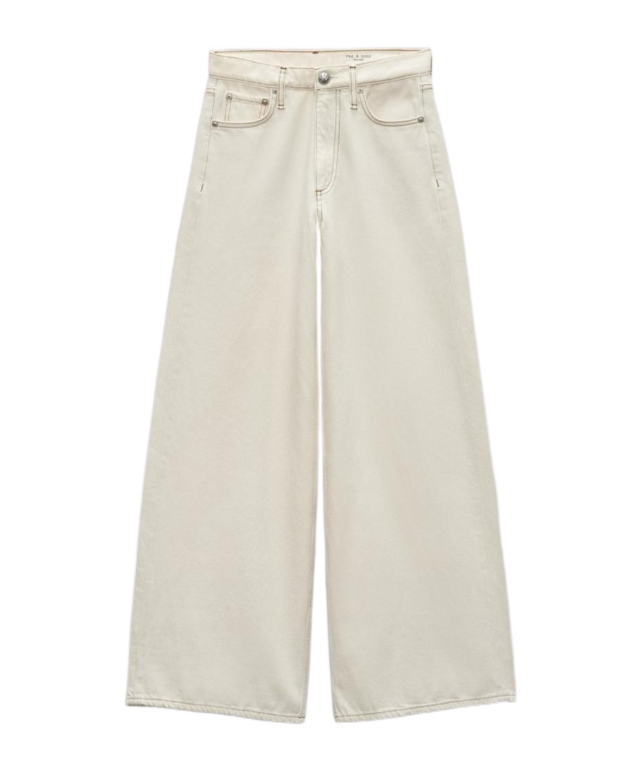 Rag & Bone Wide-leg Jeans In White