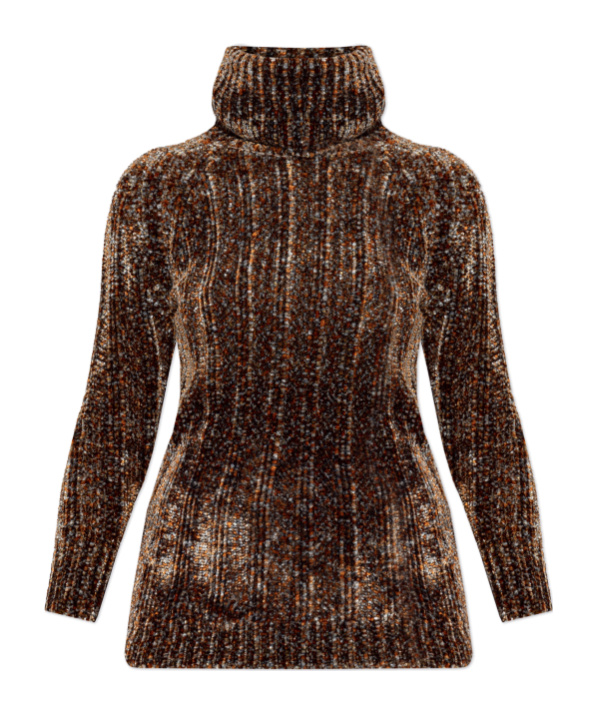 Dries Van Noten Long-sleeved Sweater In Brown