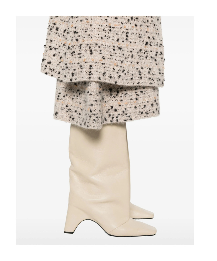 Fabiana Filippi Tweed Midi Skirt In Multi