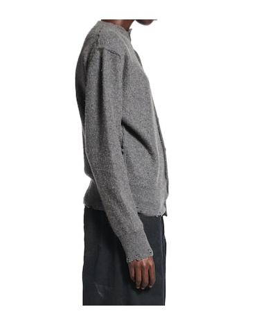 Balenciaga Women's Inside-out Cardigan In Grey In Grey