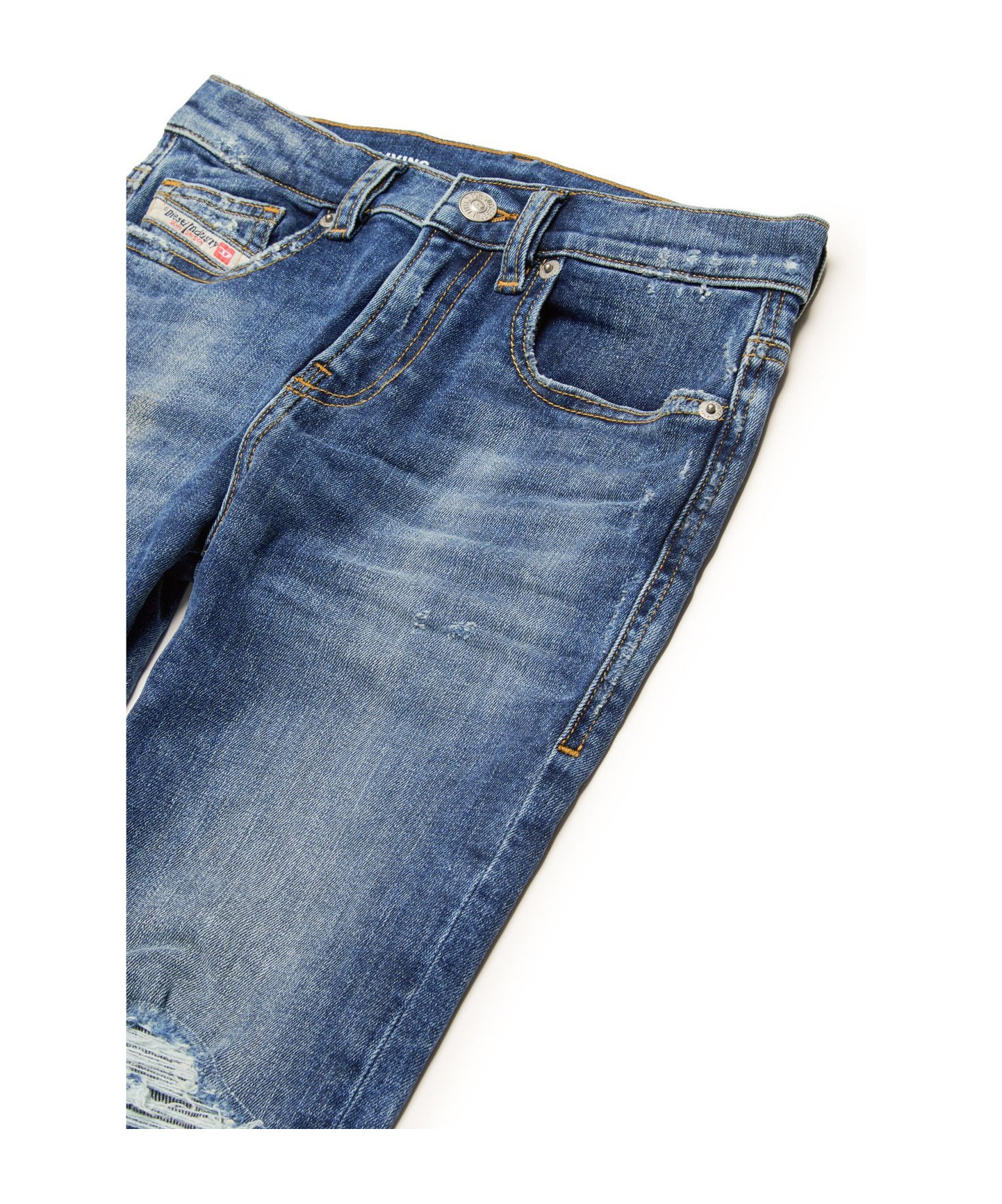 Diesel Mid-rise Slim-fit Jeans In Blue