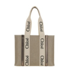 Chloé Woody Shoulder Bag In Nude