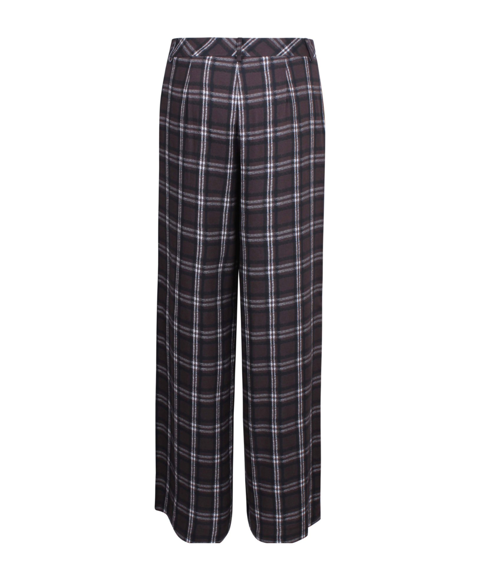 Ermanno Firenze Pleated Checked Trousers In Black