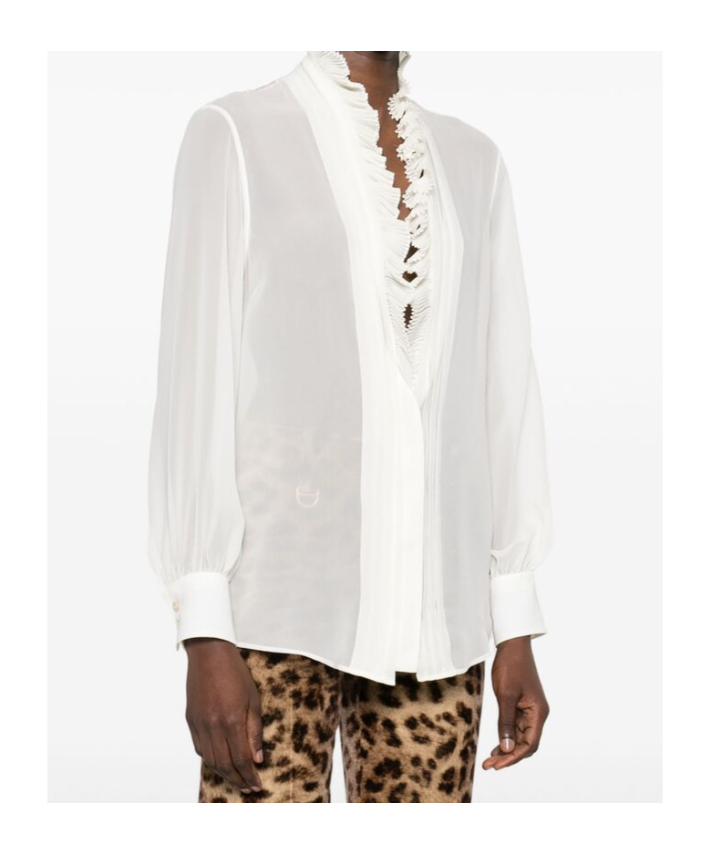 Tom Ford Ruffle-detailed Blouse In White