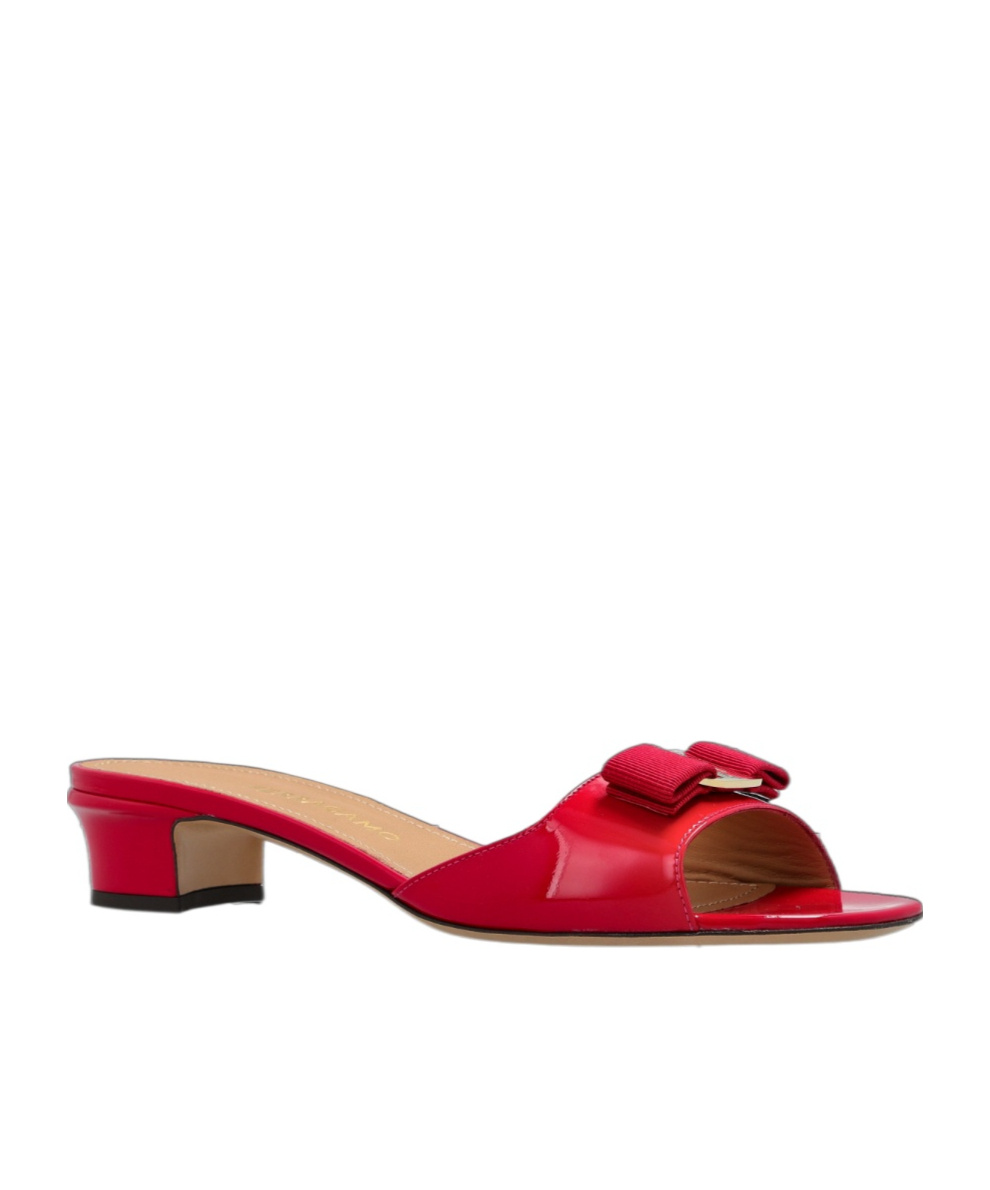 Ferragamo Vanilla High-heeled Sandals In Red