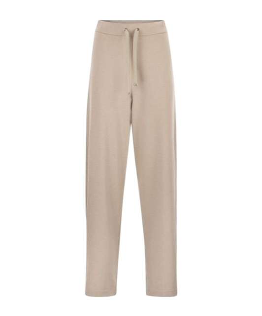 Herno Women Jogger Trousers In Viscose Blend In Brown