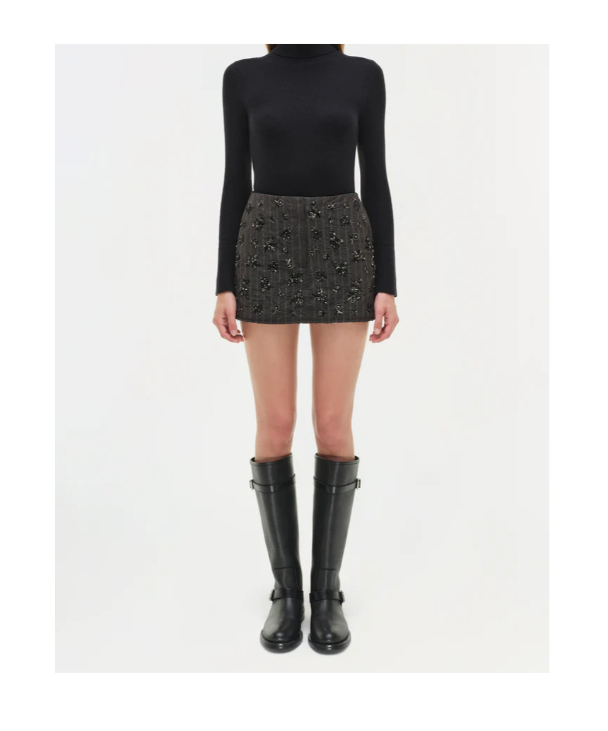 Simkhai Blaire Mini Skirt In Gray