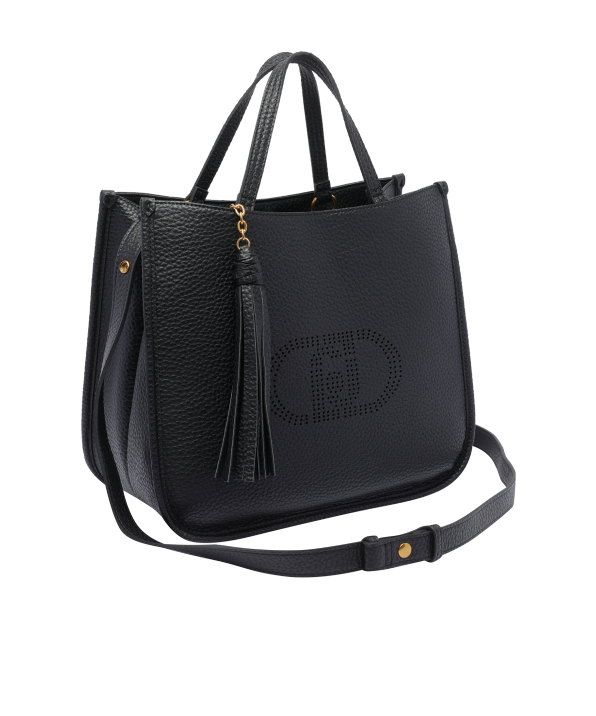 Liu •jo Double Handle Shoulder Bag With Tassel Detail In Black