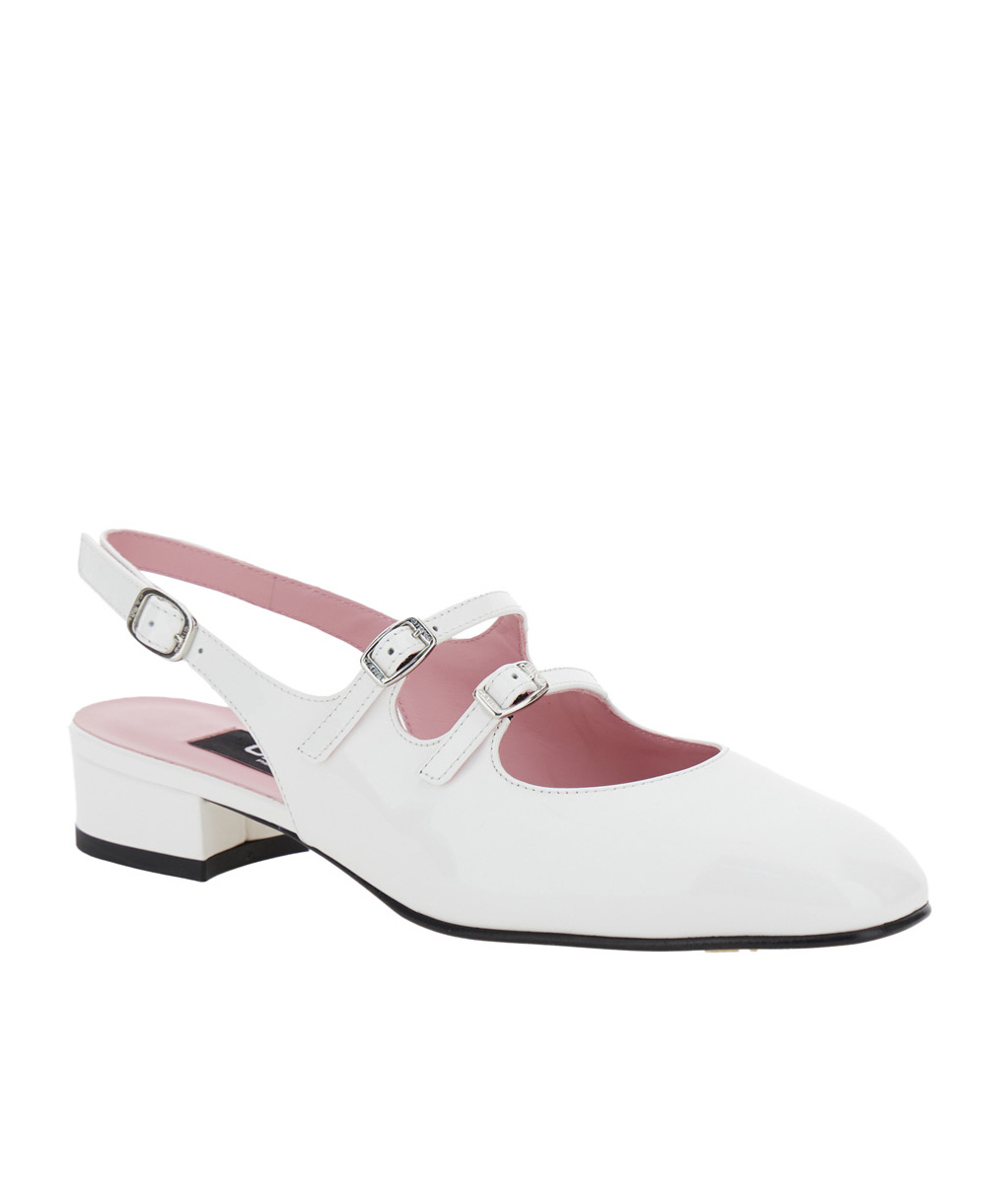 Carel Paris Peche Slingback Mary Jane Pumps In White