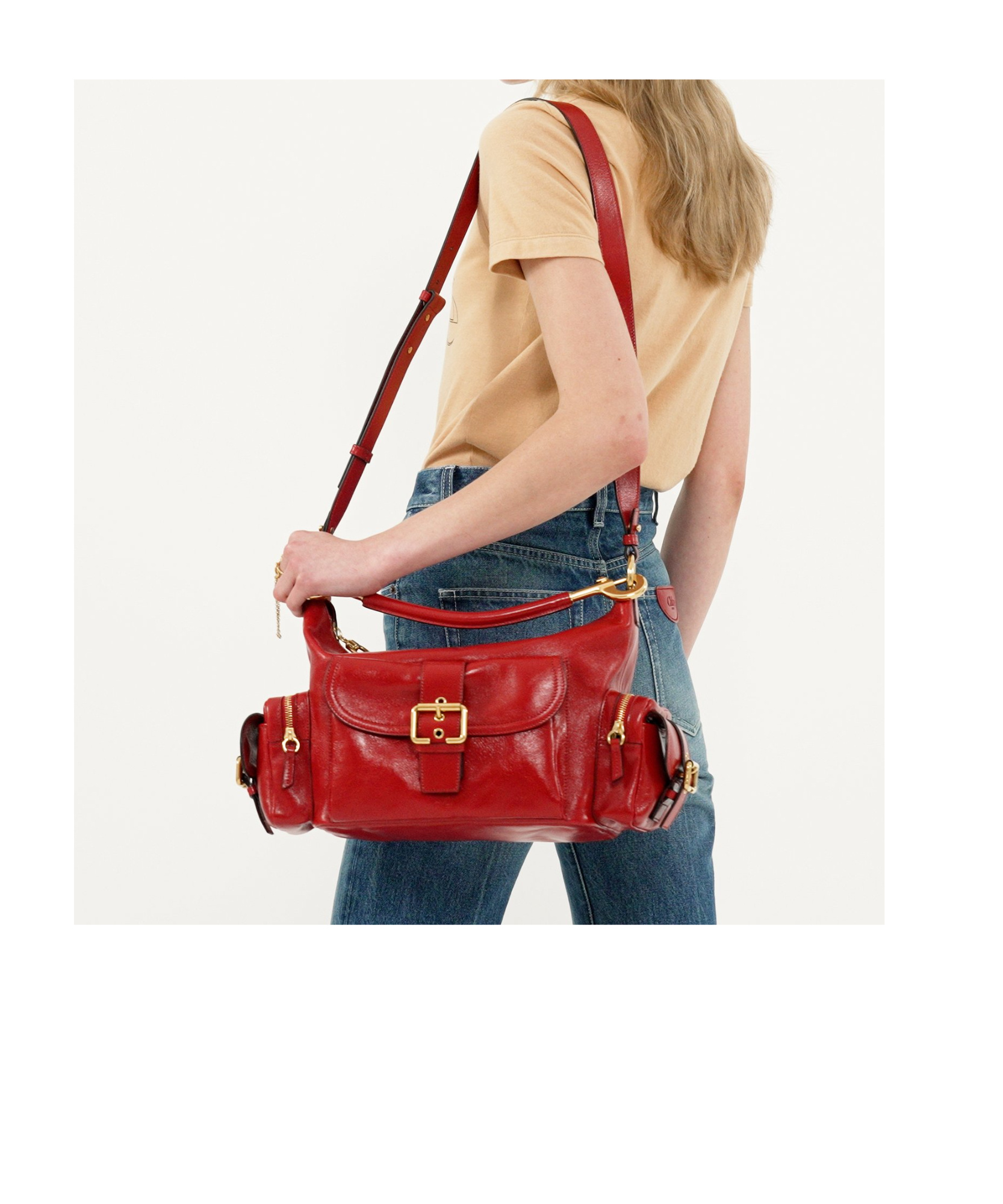 Chloé Camera Shoulder Bag In Red