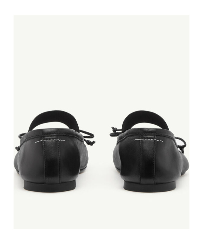 Shop Mm6 Maison Margiela Anatomic Ballerinas In Black