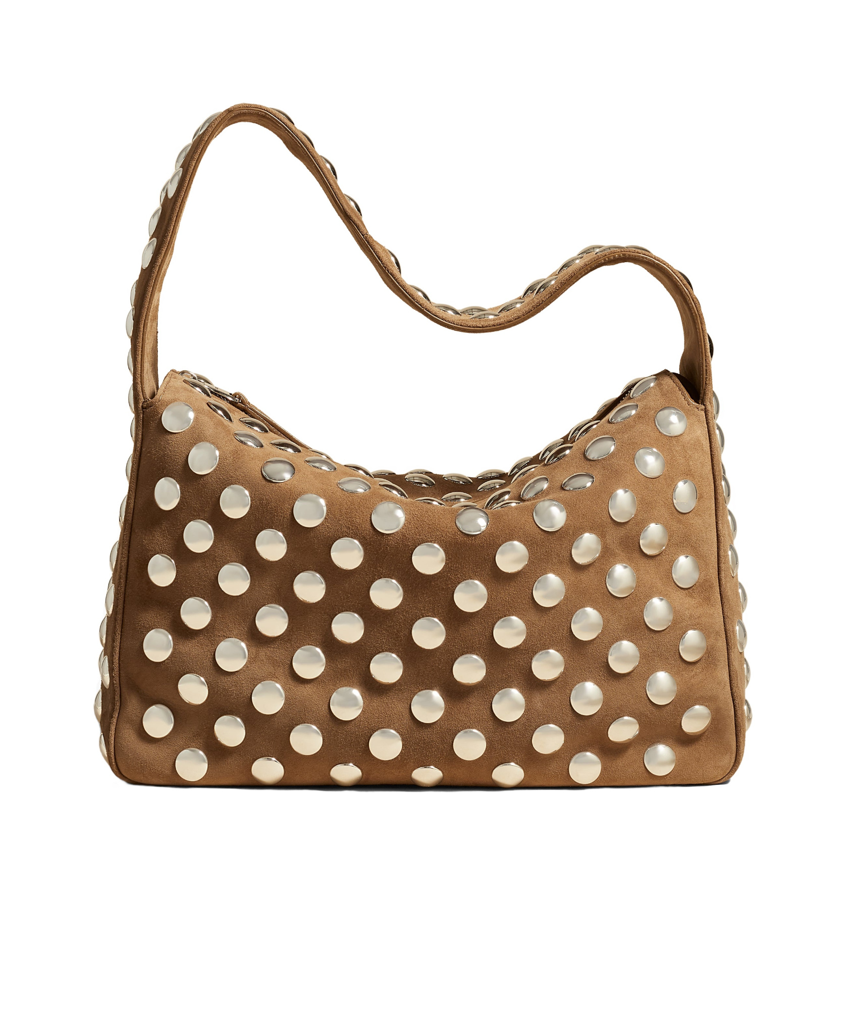 Khaite Nailed Shoulder Bag In Brown