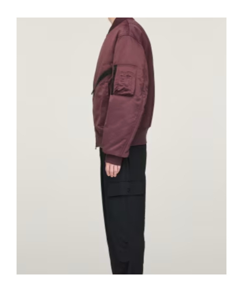 Y-3 Bomber Jacket In Red