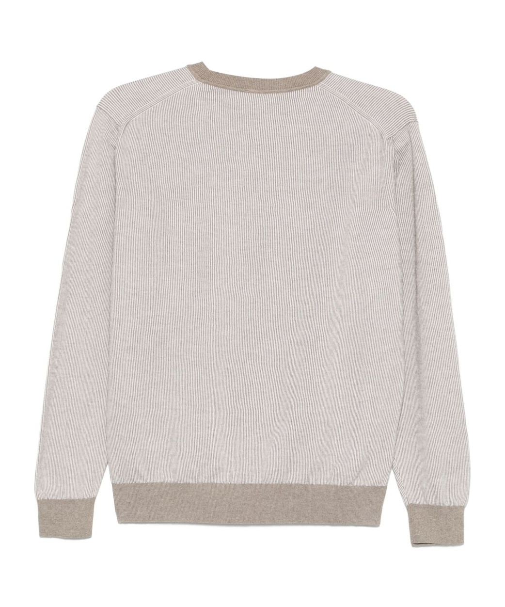 Paul & Shark Light Beige Crew Neck Sweater In White