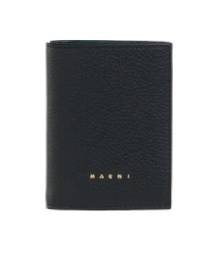 Marni Venice Bi-fold Leather Wallet In Green