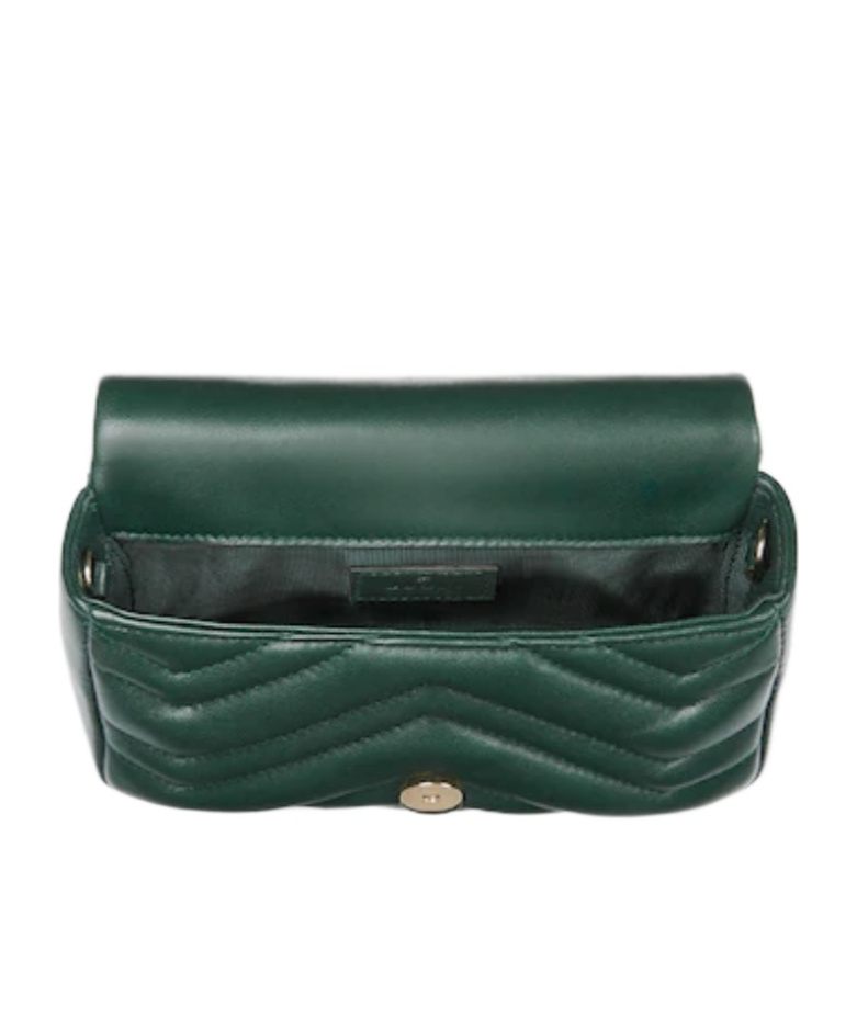 Gucci Gg Marmont Mini Shoulder Bag In Green